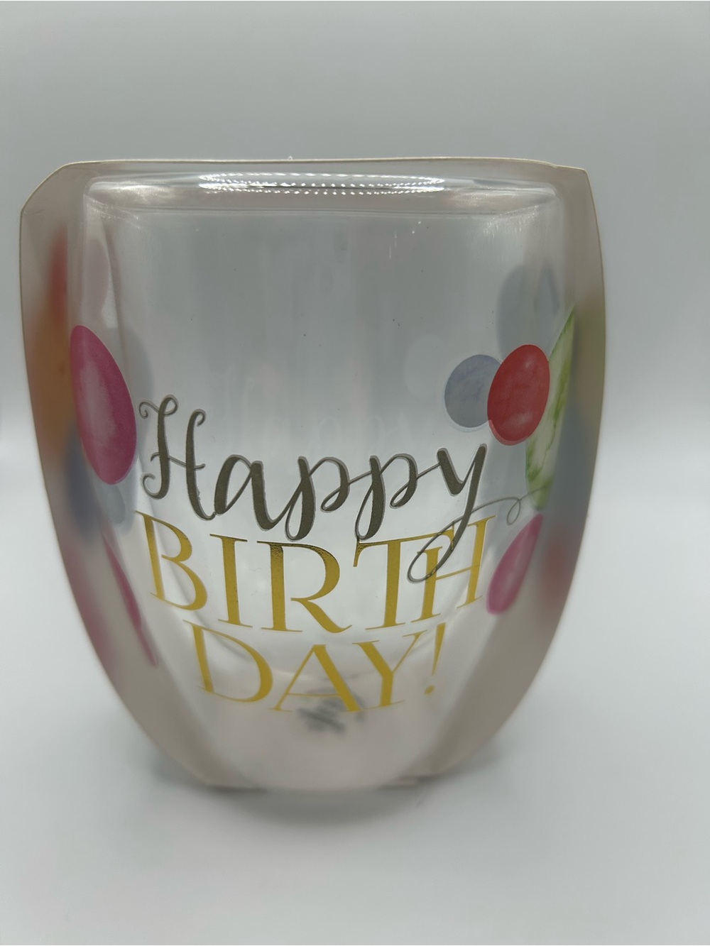 🆕 ‘Happy Birthday!’ 🎈Decorative 12oz Wine Glass